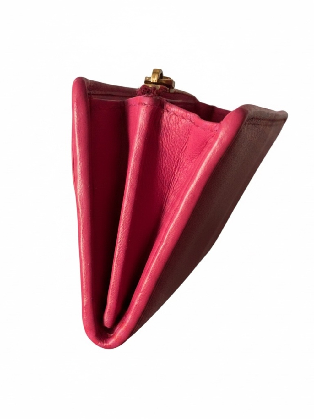 Miu Miu Matelassé Nappa Leather Wallet & 6-Ring Key Case Set - Pink/Fuschia - Picture 8 of 14